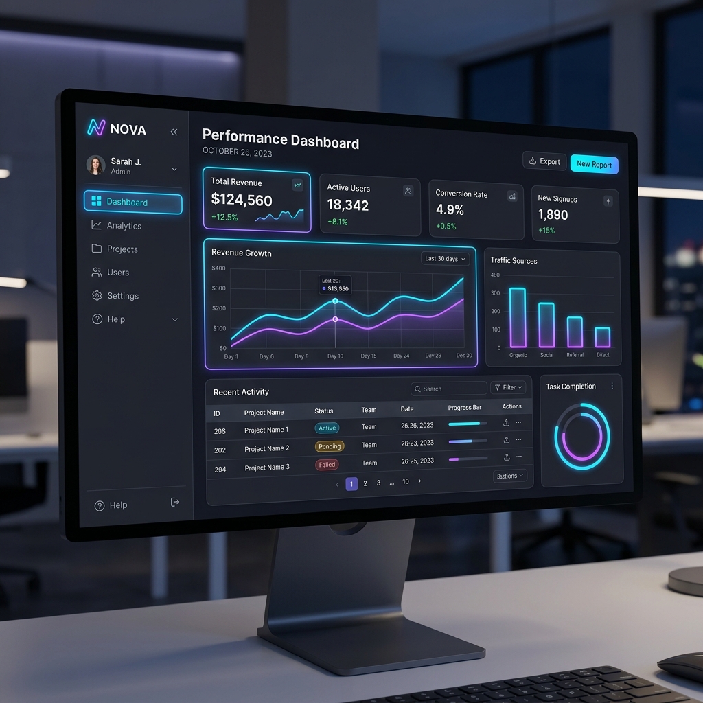 Custom Tool Dashboard Mockup